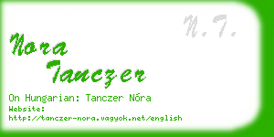 nora tanczer business card